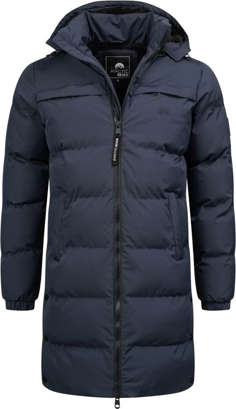 Arctic Seven - Heren Gewatteerde Winterparka - Marine