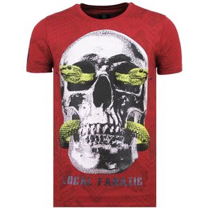 Local Fanatic Skull snake fun t-shirt