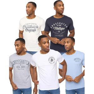 Crosshatch - College Theme - T-shirts - Multi kleur - 5-Pack