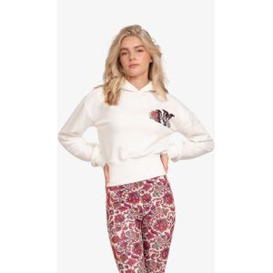 Nik & Nik Meisjes hoodie rib off white fuchsia pop