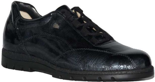 Finn Comfort - Seattle - Veterschoenen - Zwart - Leer