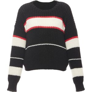 Mymo - Jumper - Pullover - Zwart - Geribbelde Textuur