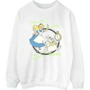 Li-cense Disney dames alice in wonderland i´m late sweatshirt