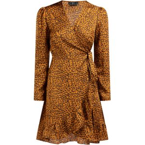 faina Jurk  bruin / oranje