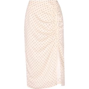 Dreimaster - Rock - Wit - Wol - Gestippeld - Midi