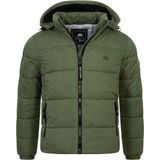 Arctic Seven - Heren Winterjas - Donkergroen - Gewatteerd - Afneembare Capuchon