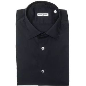 Klassieke Overhemden Effen Zwart