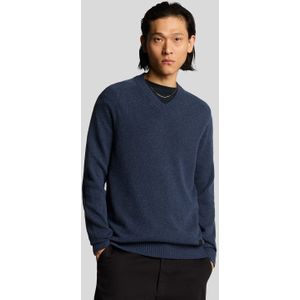 Lyle & Scott V-hals Gebreide Trui - Marineblauw