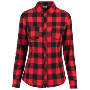 Urban Classics Geruit flanellen overhemd met omgeslagen manchet dames