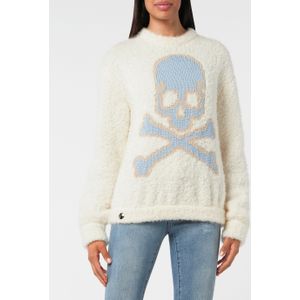 Philipp Plein - Pullover Skull&Bones - Beige - Bouclé-gebreide Trui