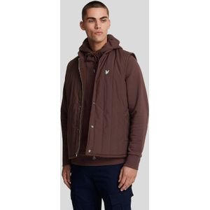 Lyle & Scott omkeerbaar gewatteerd gilet - rubberrood