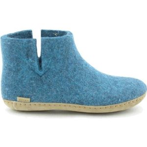 Glerups - Laars - Petrol - Wol - Leren Zool