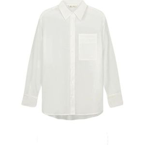 Olaf Hussein Semi-sheer tie detail shirt blouses w220303
