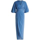 Vera Mont - Midi-jurk - Blauw - 77% Polyester, 17% Viscose, 6% Elastaan
