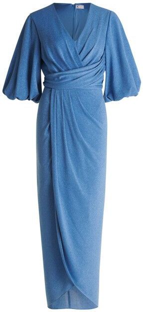 Vera Mont - Midi-jurk - Blauw - 77% Polyester, 17% Viscose, 6% Elastaan