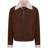 Heren - Bomberjack - Bruin - Echt Schapen Suède - Sandnes