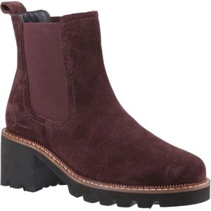 Hush Puppies - Gaia - Chelsea Laarzen - Prune - Leren Dames
