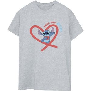 Li-cense Disney dames lilo & stitch love you mama katoenen vriendje t-shirt