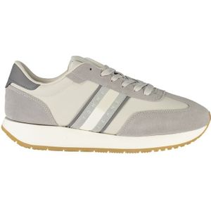 Tommy Hilfiger - Bruine Sneakers - Polyester en Leer