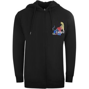 Cavalli Class - Bold Tiger-logo - Hoodie - Zwart - Met Rits