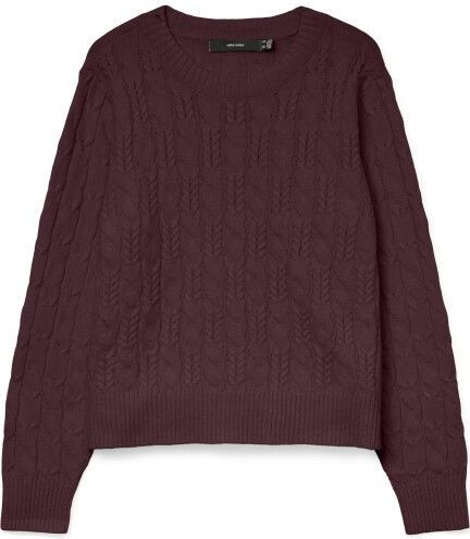 Vero Moda - VMARIES LS O-NECK CABLE PULLOVER BF - Gebreide Trui - Winetasting