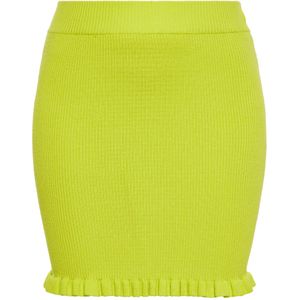 Mymo - Rock - Kalk - Gebreide Minirok - Aansluitend Ontwerp - Hoge Taille