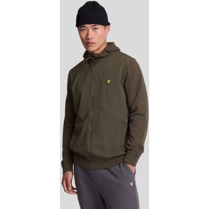 Lyle & Scott - Hybride Hoodie - Olijfgroen