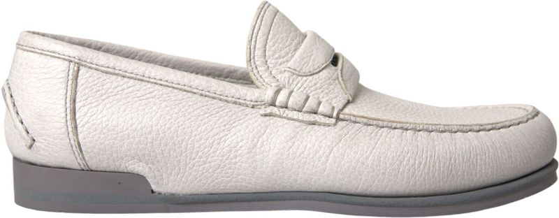 Dolce & Gabbana - Loafers - Wit Grijs - Leer