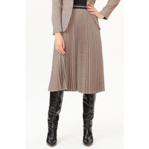 Geplooide Rok - Trapeze - Onder de Knie - Elastische Taille