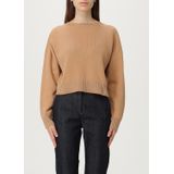 Twinset - Actitude - Gebreide Trui - Kameelkleur - Wol en Kasjmier Mix