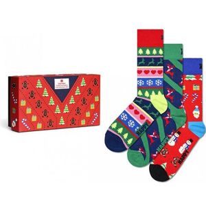 Happy Socks giftbox 3P sokken x-mas sweater multi
