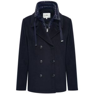 HV Society - HVSBibiane - Dames Jas - Blauw - Woolmix Caban