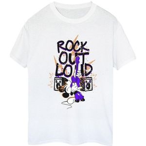 Li-cense Disney dames mickey mouse rock out loud cotton boyfriend t-shirt