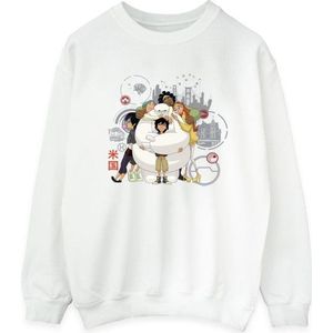 Li-cense Disney dames big hero 6 baymax groep knuffel sweatshirt