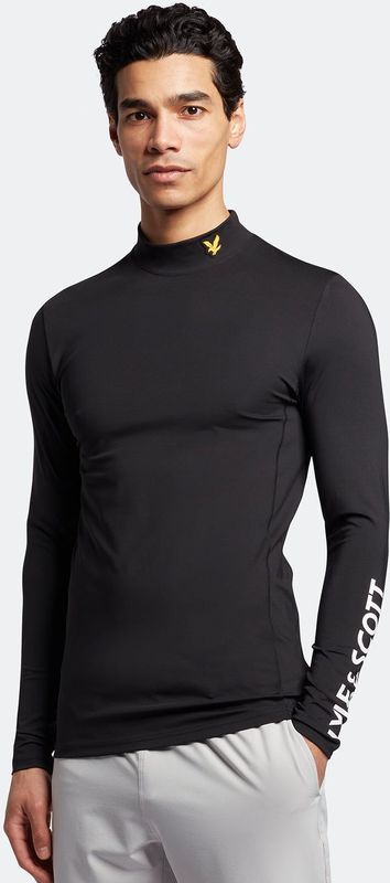 Lyle & Scott - Tech Baselayer Knitwear - Zwart - Slim Fit - 75% Polyester