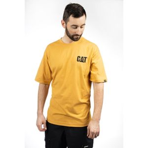 Caterpillar - W05324 - T-shirt - Geel - Merkkatoen