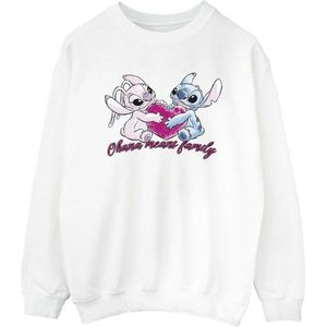Li-cense Disney dames lilo and stitch ohana hart met engel sweatshirt