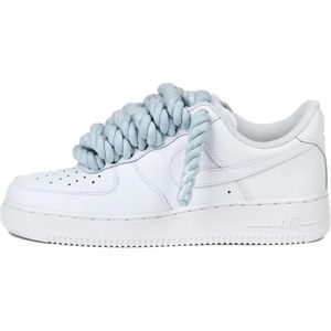 Nike Air force 1 low rope laces baby blue custom