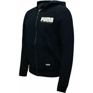 Puma - Graphic Logo Long Sleeve Zip Up - Heren Hooded Track Jacket - Zwart - 580972 51