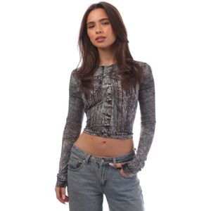 Diesel - T-Clau-N1 - Top - Grijs - Dames