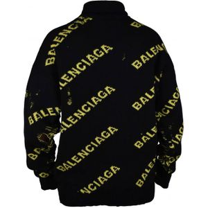 Balenciaga - Trui - Zwart - Turtleneck - Lange Mouwen - Geribbelde Manchetten
