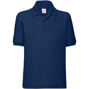 Fruit of the Loom - Poloshirt - Kinder - 65% Polyester 35% Katoen - Lange Mouwen