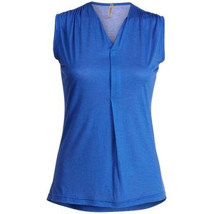 CONQUISTA - Mouwloze V Hals Top - Micromodaal Kasjmier - Zwart