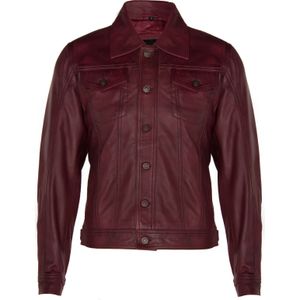 Trucker - Slim-fit - Leren Overhemd - Jeansjack