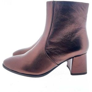 Regarde le Ciel - Enkellaarsjes - Donkerbruin - Glad Leer - Blokhak