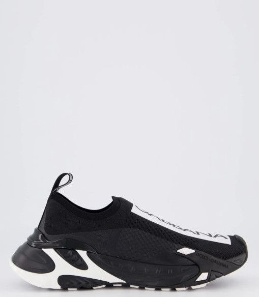 Dolce & Gabbana - Dames Fast Sneakers - Zwart - Wit - Materiaal