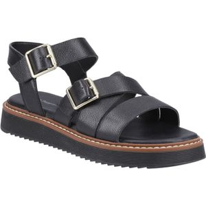 Hush Puppies - Cady - Leren Sandalen - Zwart