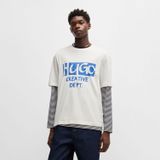 Hugo - T-shirt - Wit - Katoen - Regular Fit - Korte Mouwen