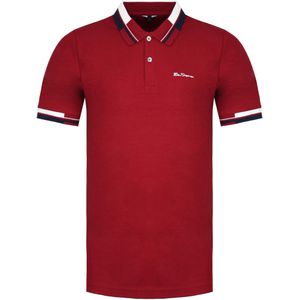 Ben Sherman - Mod Stripe - Poloshirt - Donkerrood - Heren