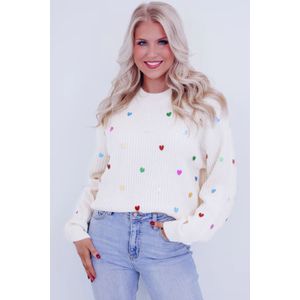 Pailletten Hart Gebreide Trui